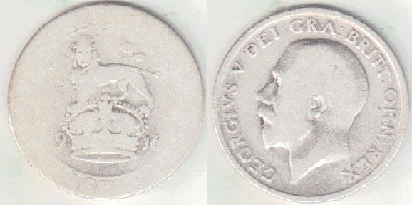 1916 Great Britain silver Shilling A000719